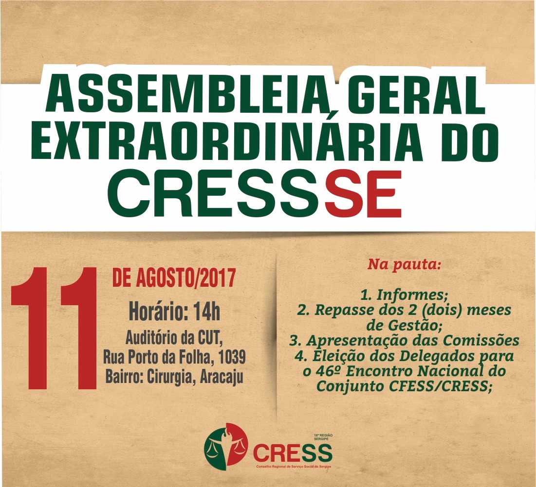 CRESS Sergipe realiza assembleia geral dos/as Assistentes sociais