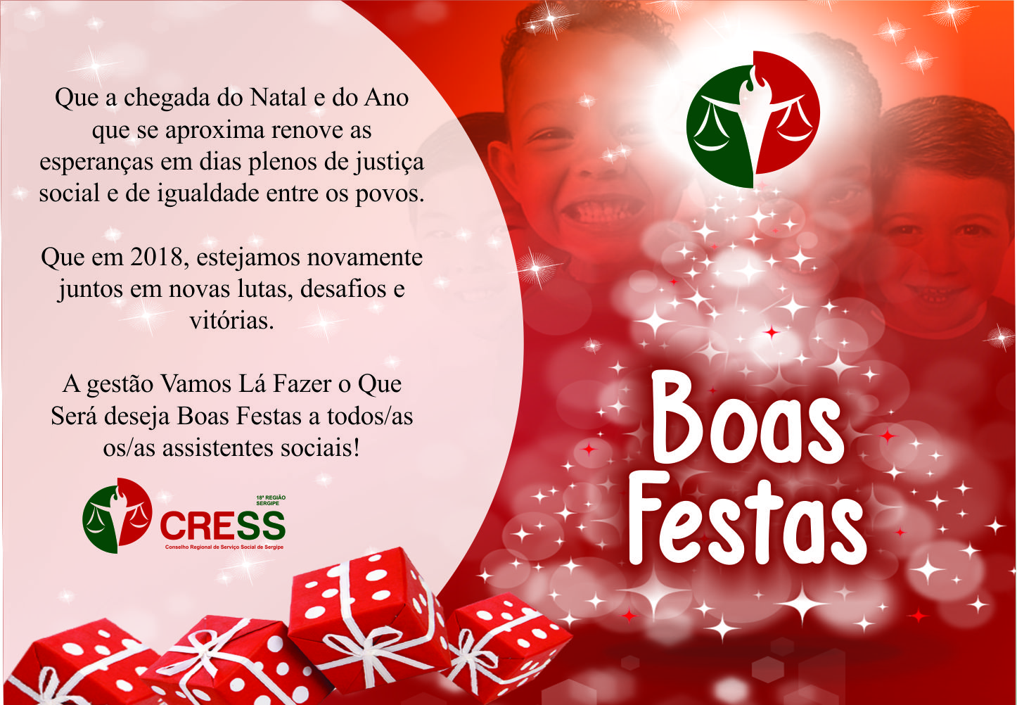 O CRESS Sergipe deseja a todos BOAS FESTAS!