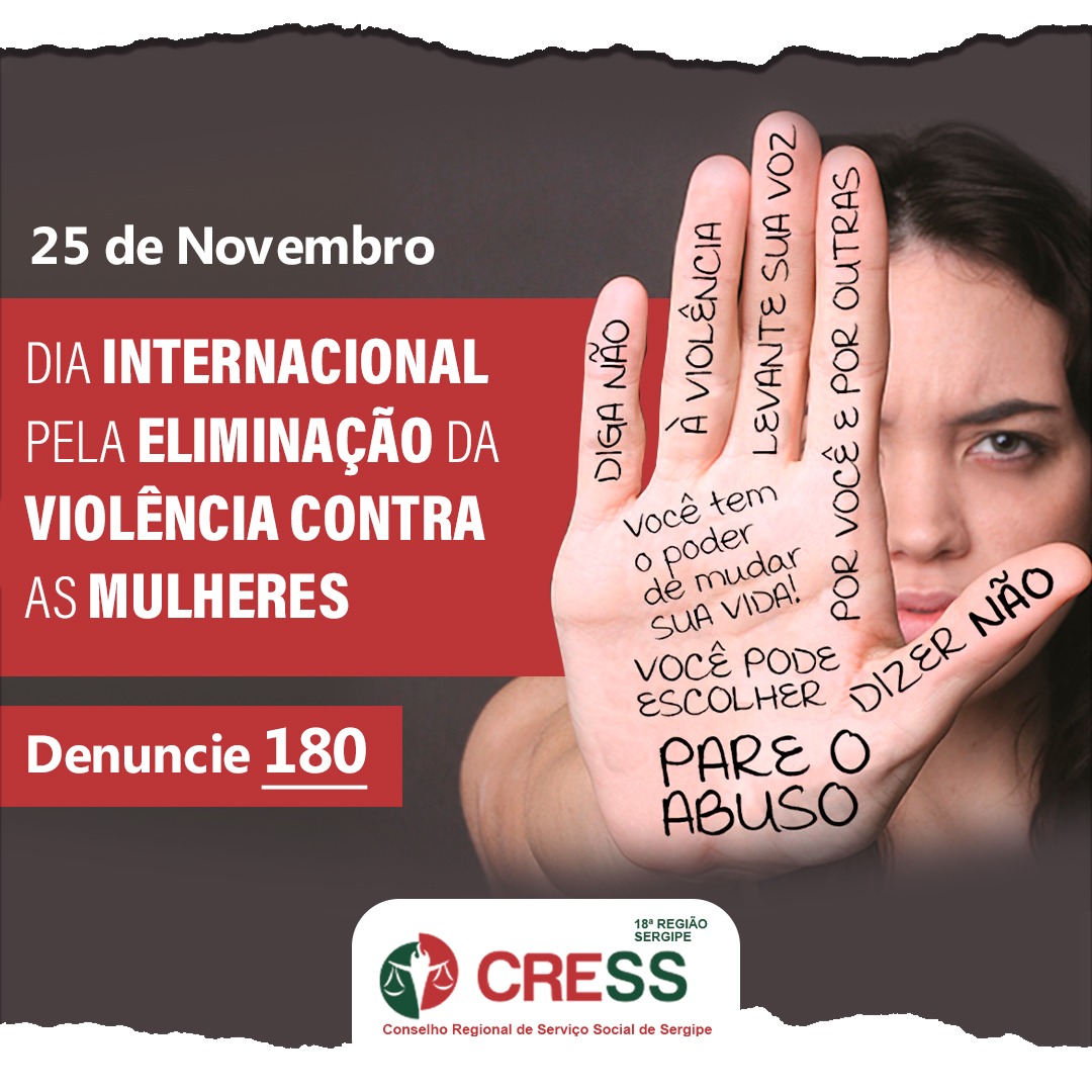 25 de novembro – Dia Internacional pela Eliminação da Violência contra as mulheres
