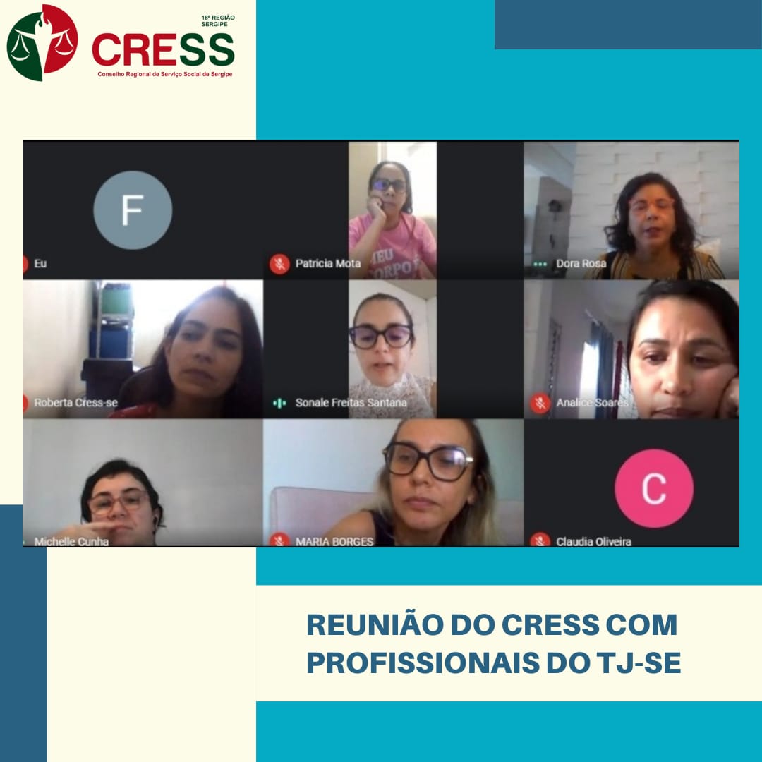 CRESS Sergipe realiza reunião com analistas técnicos de Serviço Social do Tribunal de Justiça de Sergipe