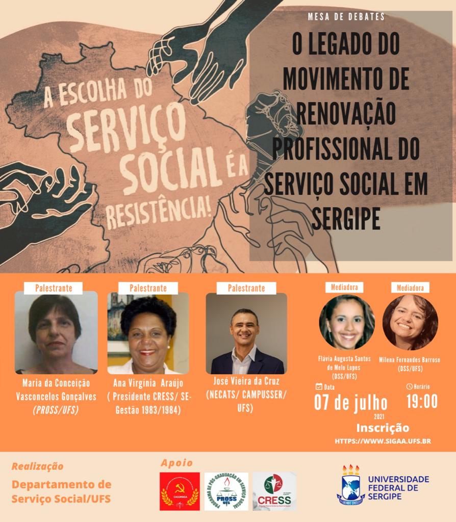 CRESS-SE divulga: O Legado do Movimento de Renovação Profissional do Serviço Social em Sergipe