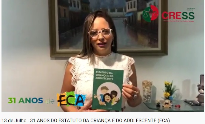 31 anos do ECA: CRESS-SE reforça papel do/a assistente social para manter direitos das crianças e dos adolescentes