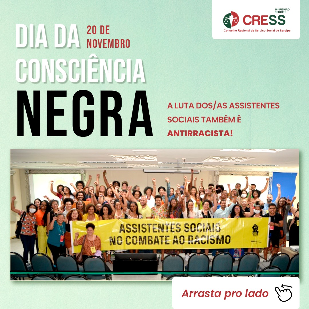 Dia da Consciência Negra: CRESS-SE reforça trabalho do/a assistente social na defesa da população negra