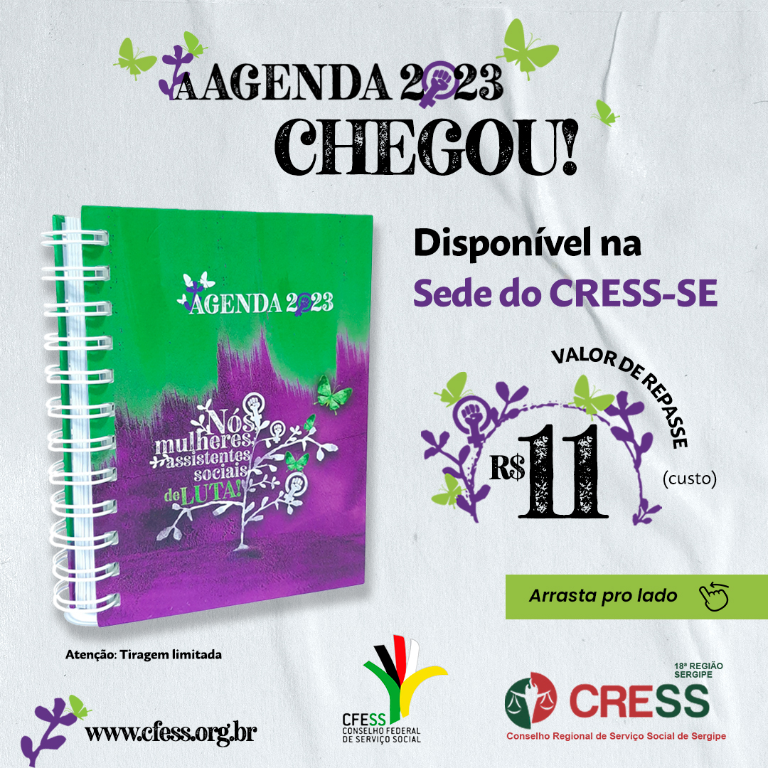 Agenda do/a Assistente Social 2023 chegou ao CRESS Sergipe!