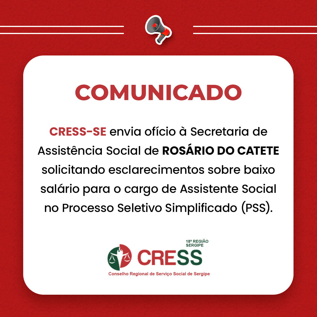 Resposta do SASERJ ao comunicado do CRESS RJ