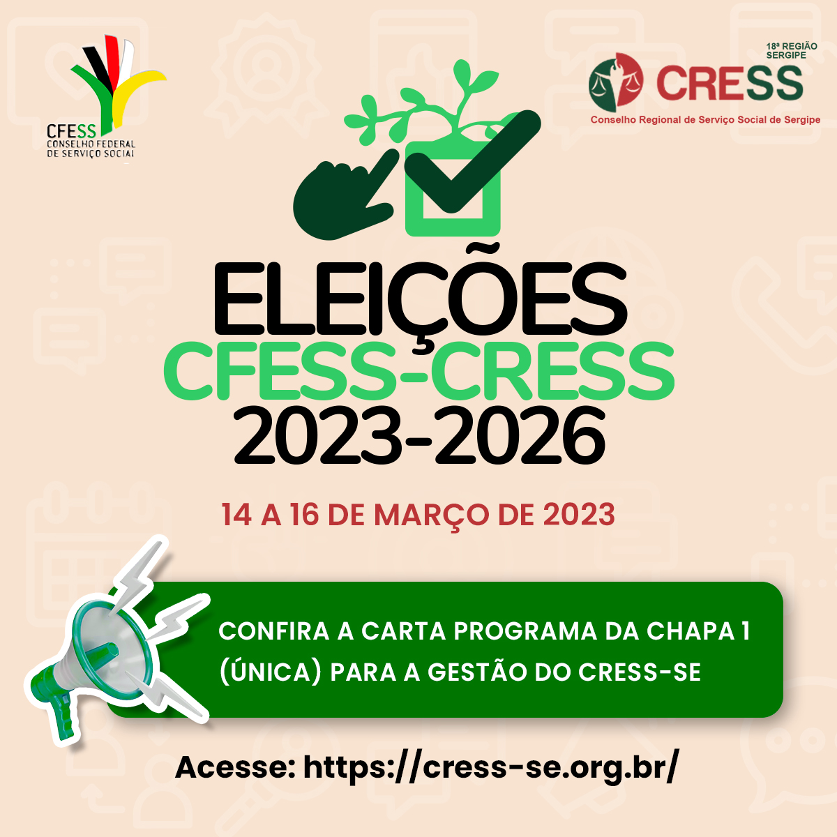 Eleições CFESS-CRESS: Confira a Carta Programa da Chapa 1 para a gestão 2023-2026 do CRESS Sergipe