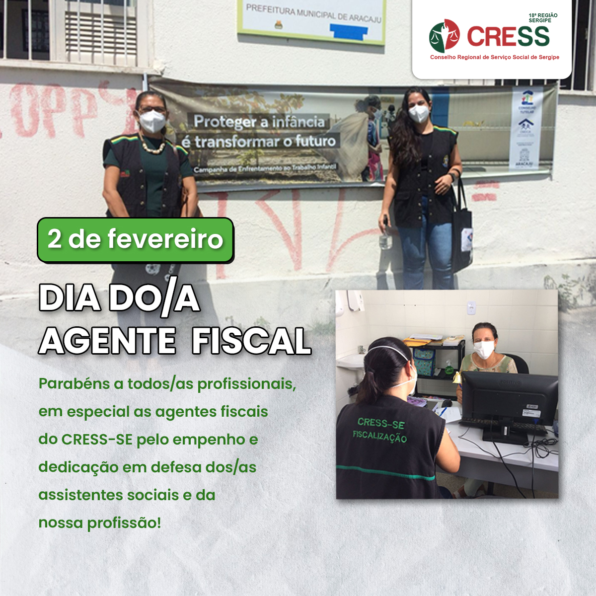 CRESS-SE parabeniza agentes fiscais pelo Dia do Agente Fiscal