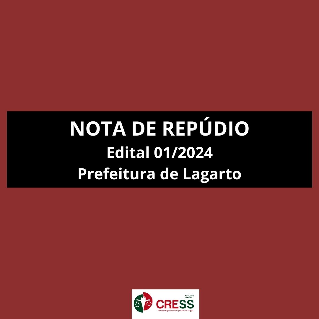 NOTA DE REPÚDIO – PREFEITURA DE LAGARTO