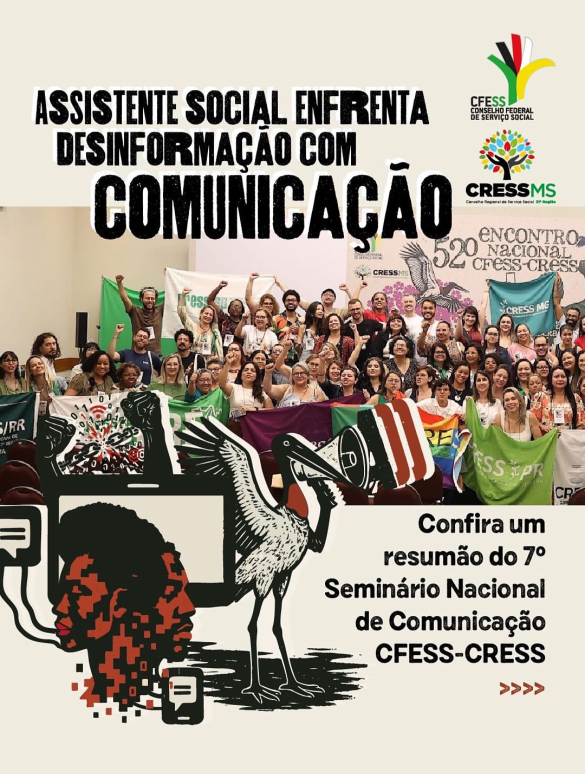 Se tem desinformação, assistente social enfrenta com comunicação!