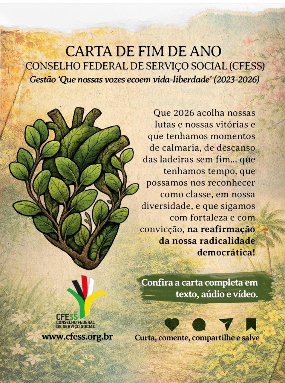 Mensagem de fim de ano do CFESS para toda a categoria