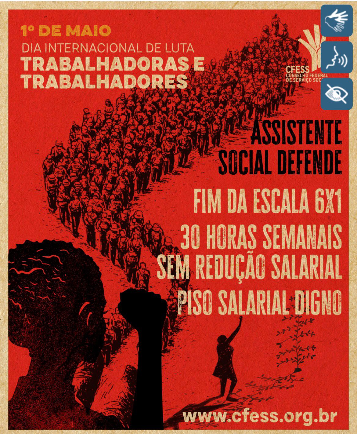 1º de Maio: Dia Internacional das Trabalhadoras e Trabalhadores!