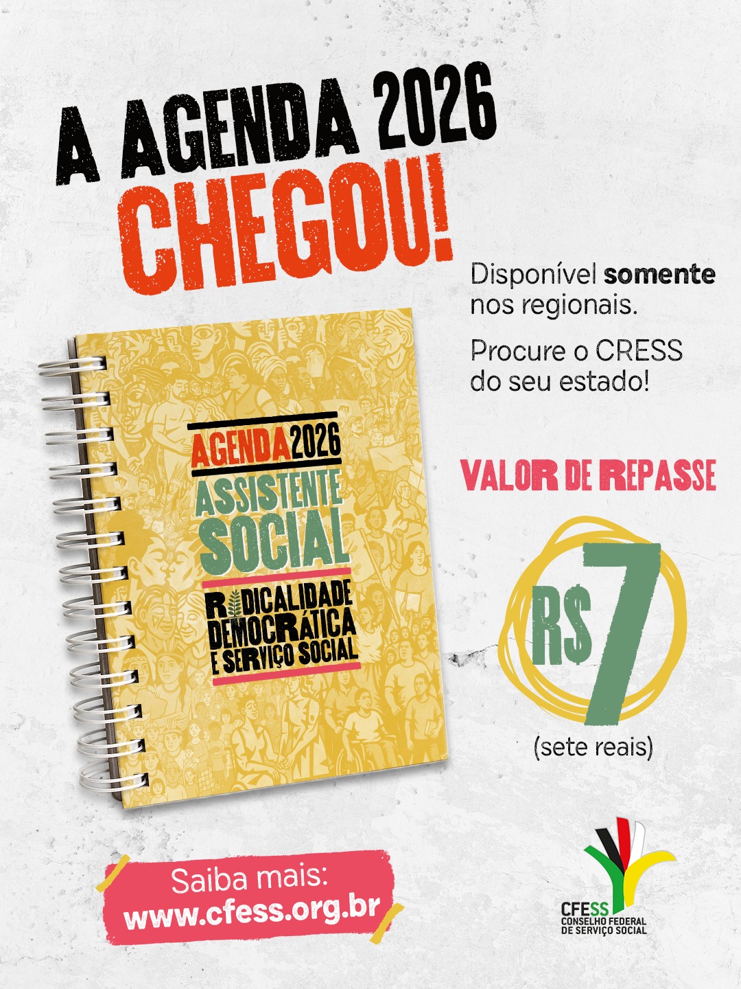 A Agenda Assistente Social 2026 chegou!