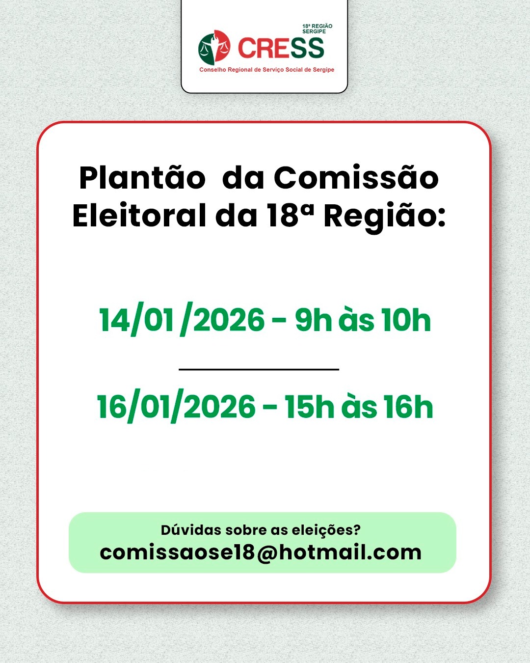 Eleições: Cronograma de plantões