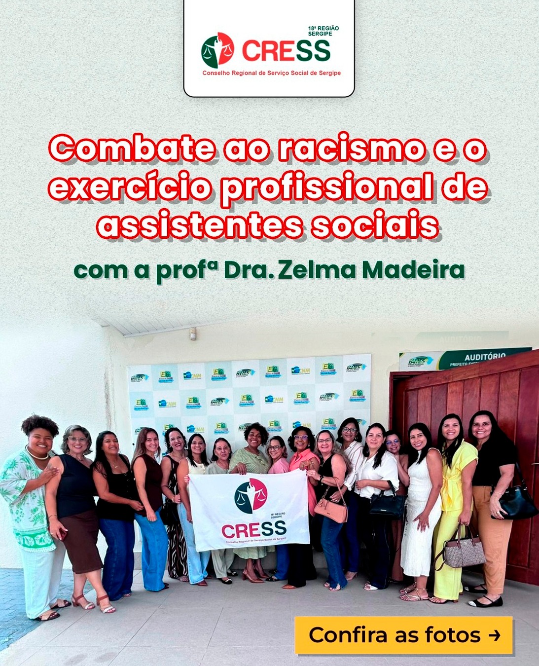 Palestra com Zelma Madeira reúne assistentes sociais e fortalece debate antirracista em Sergipe