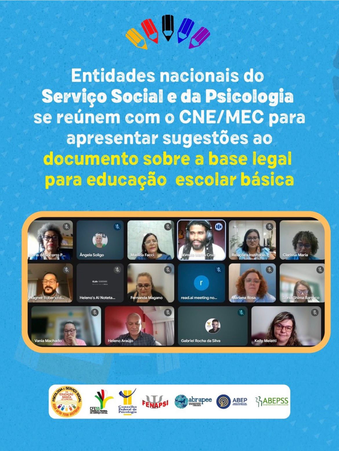 CFESS participa de reunião com o Conselho Nacional de Educação, em defesa da Lei 13.935/19