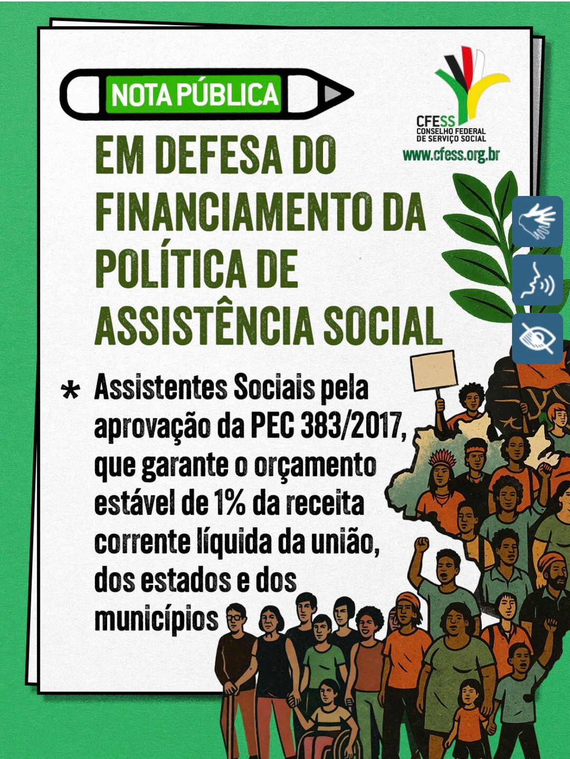 Em defesa do financiamento da assistência social!