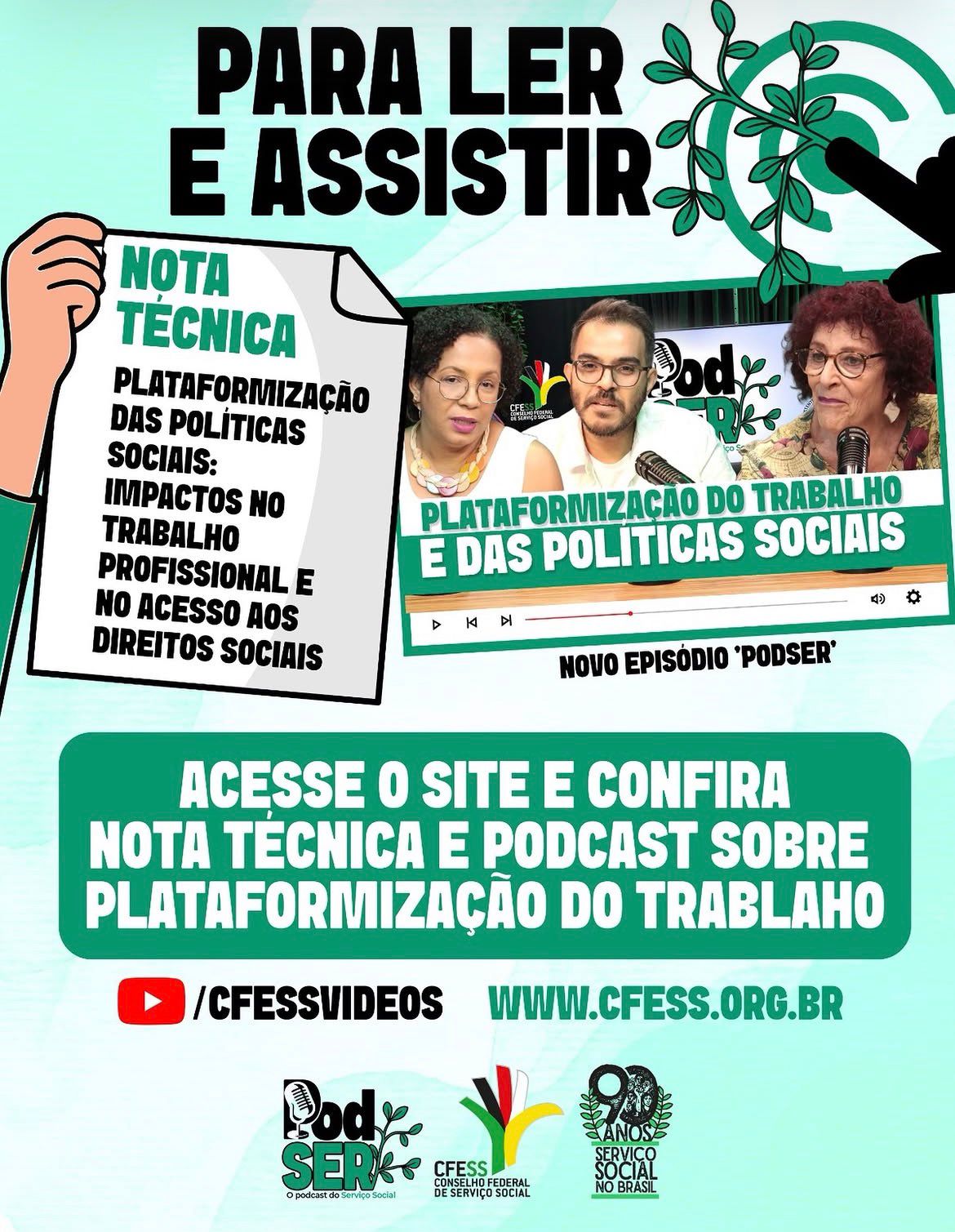 PodSer: em novo episódio, podcast debate a plataformização do trabalho e das políticas sociais