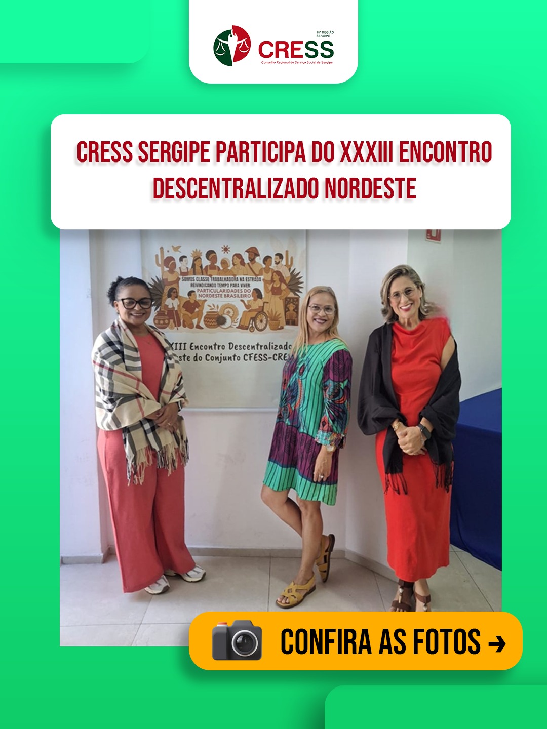 CRESS Sergipe participa do XXXIII Encontro Descentralizado Nordeste do Conjunto CFESS-CRESS