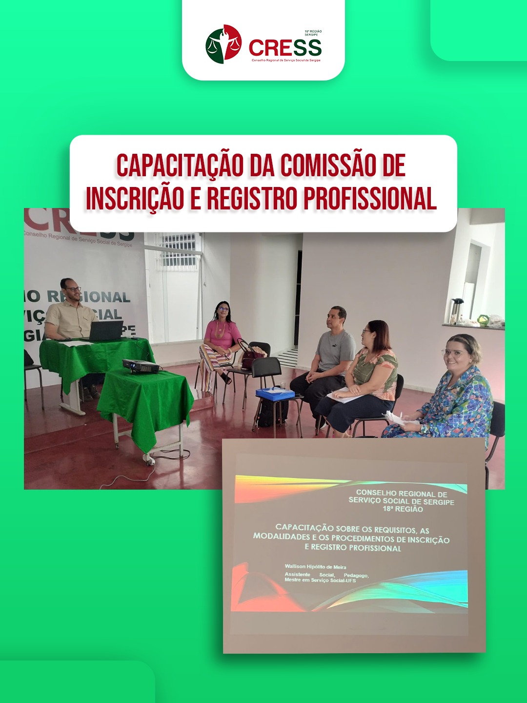CRESS Sergipe promove capacitação para Comissão de Inscrição e Registro Profissional