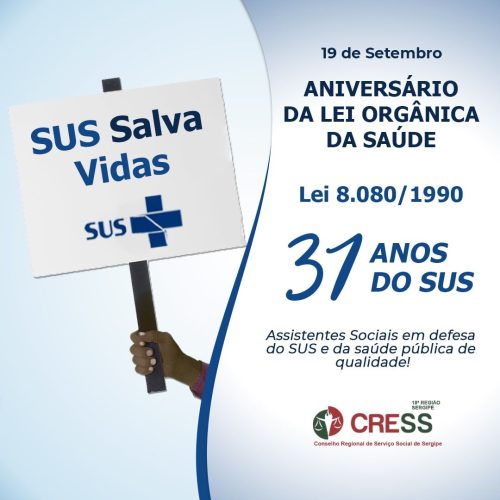 19 de setembro – 31 ANOS DO SUS