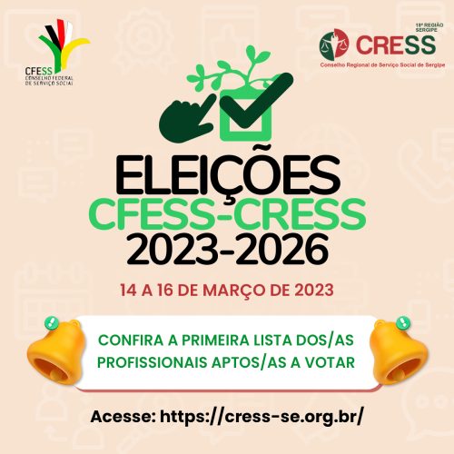 Eleições CFESS-CRESS: CRESS-SE divulga primeira lista de profissionais aptos/as a votar
