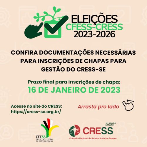 Eleições do Conjunto CFESS-CRESS: Confira documentos para inscrições de chapa