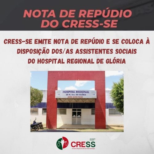 Nota de Repúdio – CRESS-SE se coloca à disposição de profissionais de Serviço Social de Glória