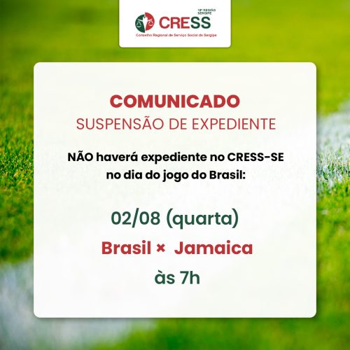 COMUNICADO – SUSPENSÃO DE EXPEDIENTE