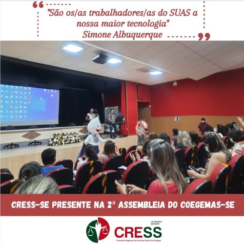 Conselheiros do CRESS-SE participam da 2ª Assembleia do Coegemas-SE de 2021 em Lagarto