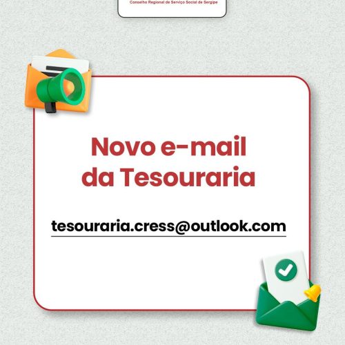 Novo e-mail da Tesouraria