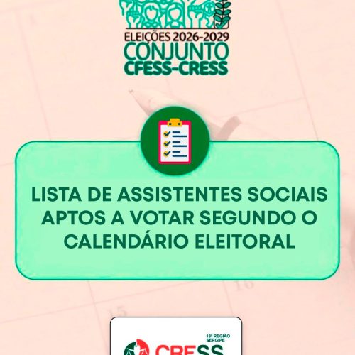 Assistentes Sociais aptos a votar