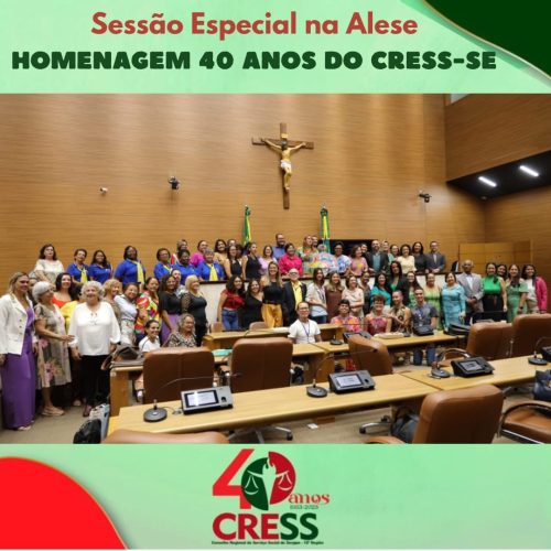 Sessão Especial na Alese homenageia os 40 anos do Conselho Regional de Serviço Social de Sergipe