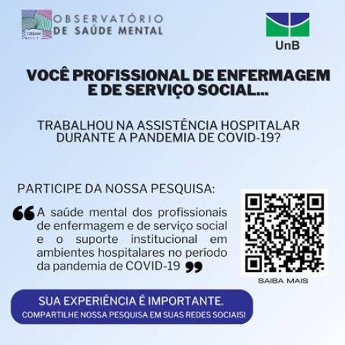 CRESS-SE convida assistentes sociais para participar de pesquisa sobre saúde mental de profissionais em ambientes hospitalares