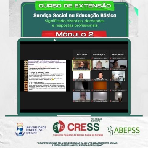 2º Módulo do Curso “Serviço Social na Educação Básica” discutiu o Marco Legal do Serviço Social na Educação Básica